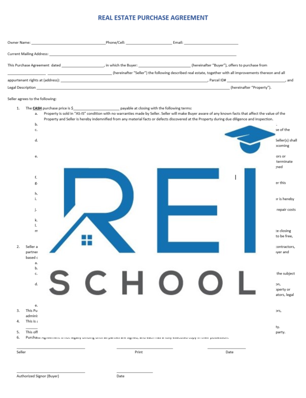 Real Estate Purchase Agreement